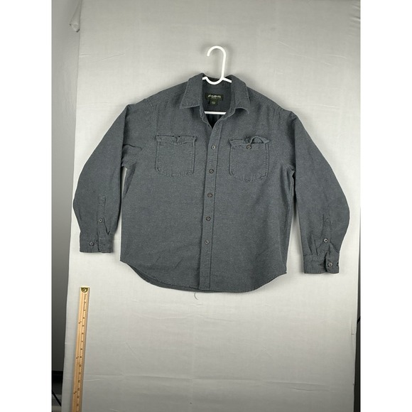 Eddie Bauer Other - Eddie Bauer Long Sleeve Heavy Flannel Shirt Men's Medium Classic Fit Gray Hiking